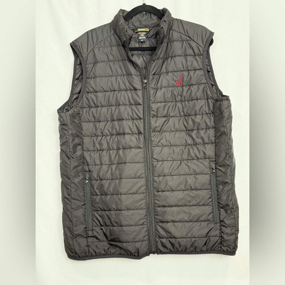 Core 365 Vest Mens Size Medium Black Packable Puffer Zip Pockets